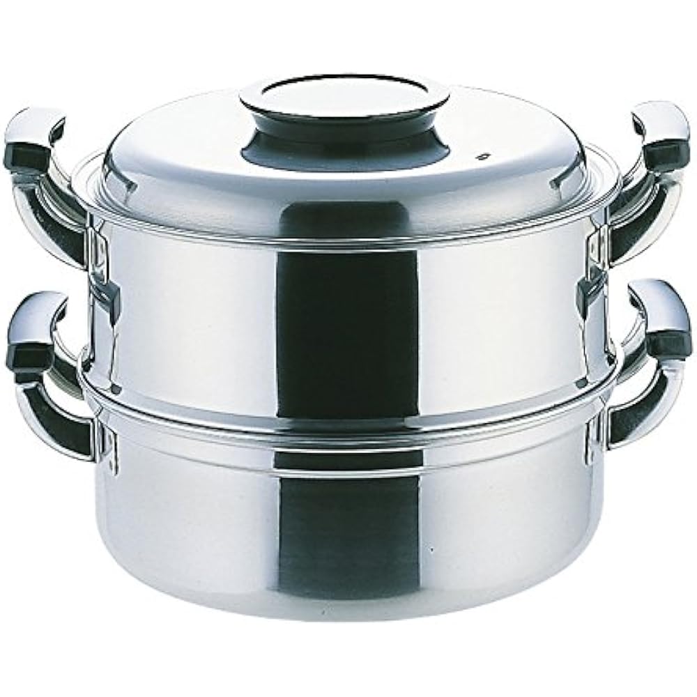 Momojirushi 18-0 round steamer 2 tiers 27cm