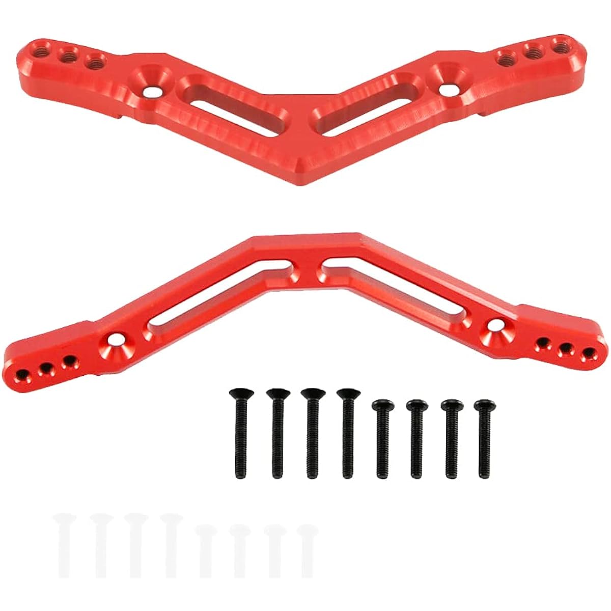 Alloy Front and Rear Shock Tower ARRMA 3S 4S Granite Senton Big Rock Typhon Outcast Upgrade Parts (Red)