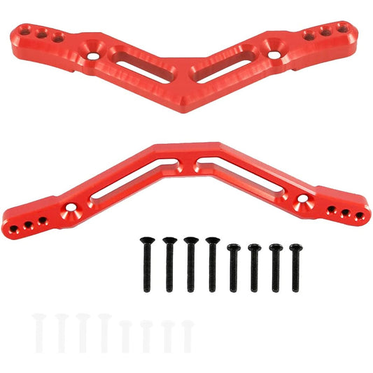 Alloy Front and Rear Shock Tower ARRMA 3S 4S Granite Senton Big Rock Typhon Outcast Upgrade Parts (Red)