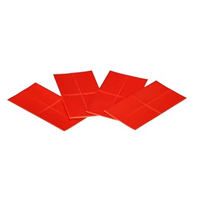 Nitoms High Brightness Fluorescent Reflective Sheet Light Red 20mm x 37mm 16 pieces T0752 10 pack