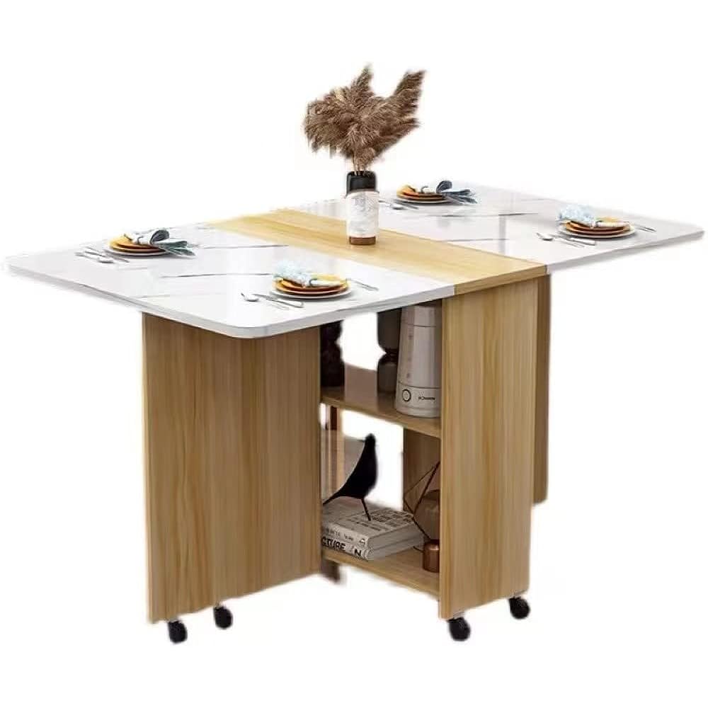 VEEZHA Dining Table Folding Dining Table for 2 People Dining Table Folding Dining Table Kitchen Table for 4 People 100cm