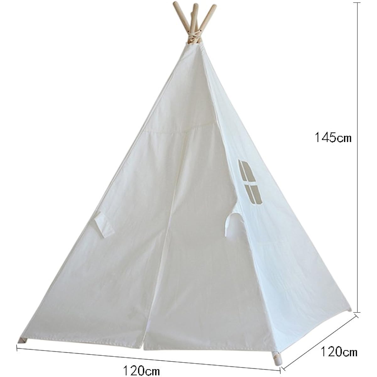 EZ Glam Indian Play Teepee Tent Kids Play Warm Tent - Perfect with Cute Window, Floor, Indoor for Children