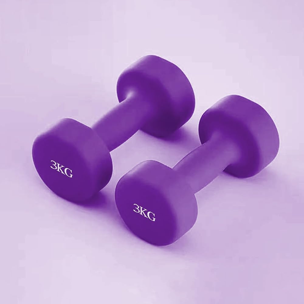 MOJEER Dumbbell [Set of 2 1kg 2kg 3kg 4kg 5kg 6kg 8kg10kg] [8 colors to choose from] Muscle training diet iron array soft coating