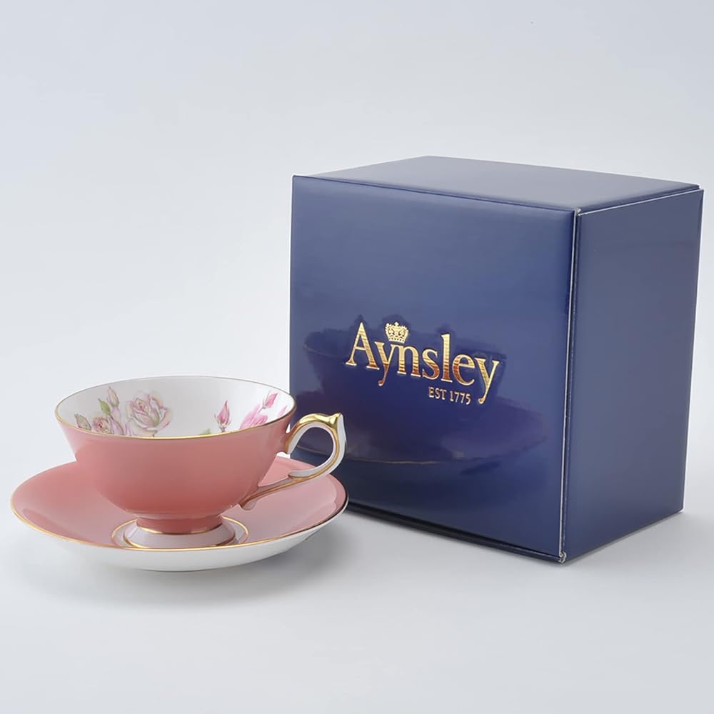 Aynsley Elizabeth Rose Gold Tea Cup & Saucer Athens 200ml Pink 305600408C