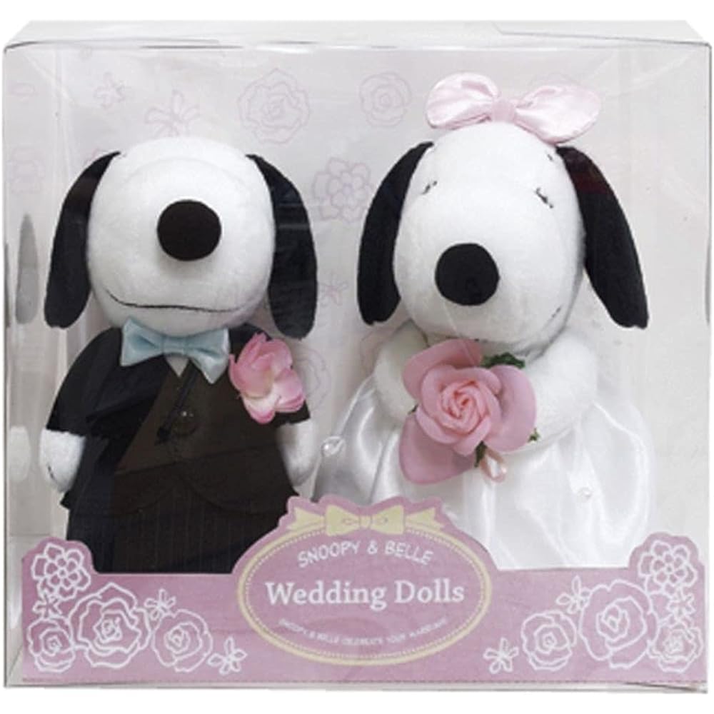 Yoshinori SNOOPY Snoopy & Bell Wedding Western Style Stuffed Toy 182074