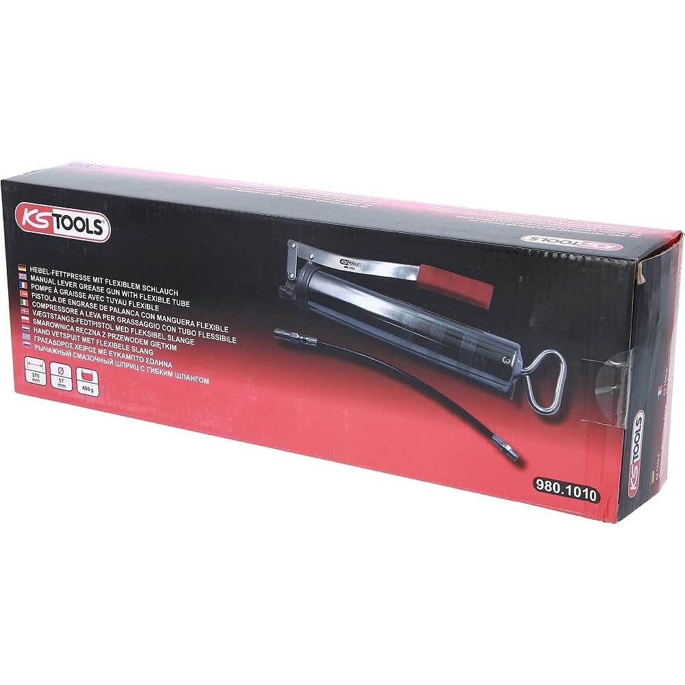 KS TOOLS Manual lever grease gun with flexible tube 400g 980.1010 [Parallel import goods]