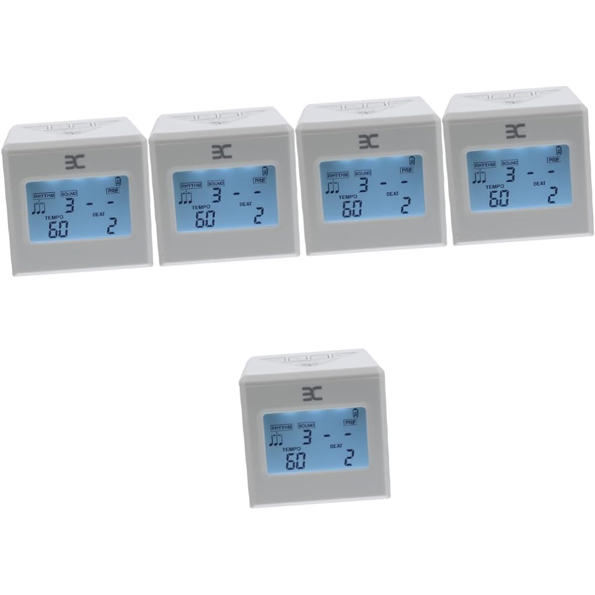 VICASKY 5 Pieces Rhythm Piano Accessories Guitar Tuner Violin Tuner Beat Tempo Metronome Piano Metronome Ukulele Accessories Mini Digital Metronome Digit