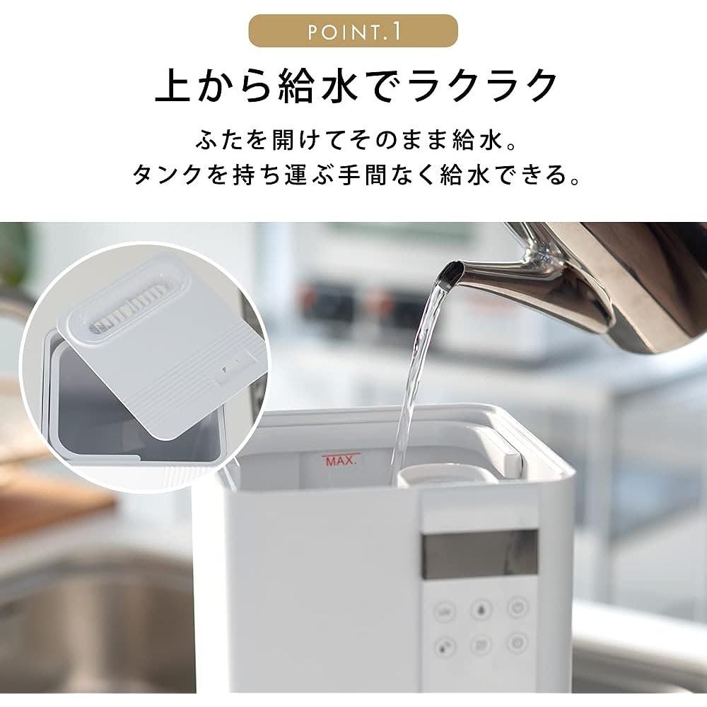 Iris Plaza Humidifier Large Capacity Stylish Aroma Hanx-Home 5L Top Water Supply Type Hybrid Humidifier HA-H08B Black