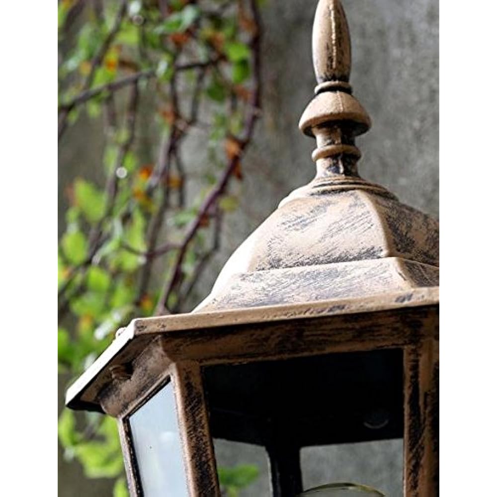 Chishika LED Garden Retro Lamp Entrance Lighting LED Compatible Wall Light Porch Light Wall Lamp Outdoor Outdoor Light Gate Light Rainproof Garden Light Wall Hanging Light Bracket Light Classic Retro Lamp Lighting Fixture Exterior Wall Stairs Store Indir