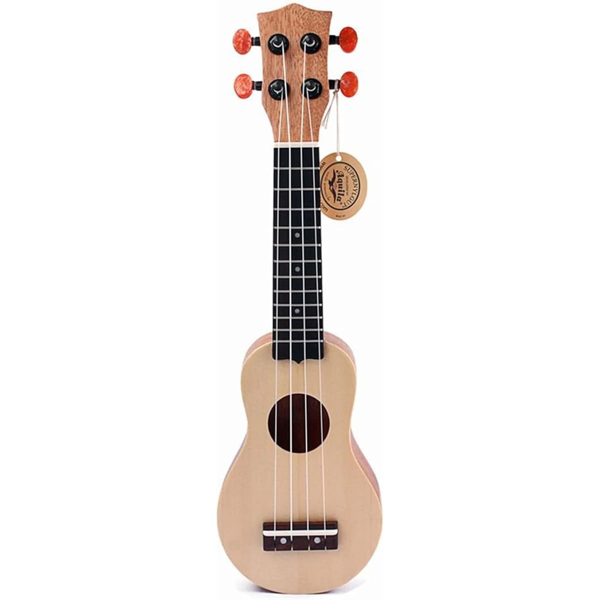 Ukulele 17 inch Spruce Okoume Mahogany Neck Mini Pocket Guitar Ukulele Music Instrument with Pouch Guitar