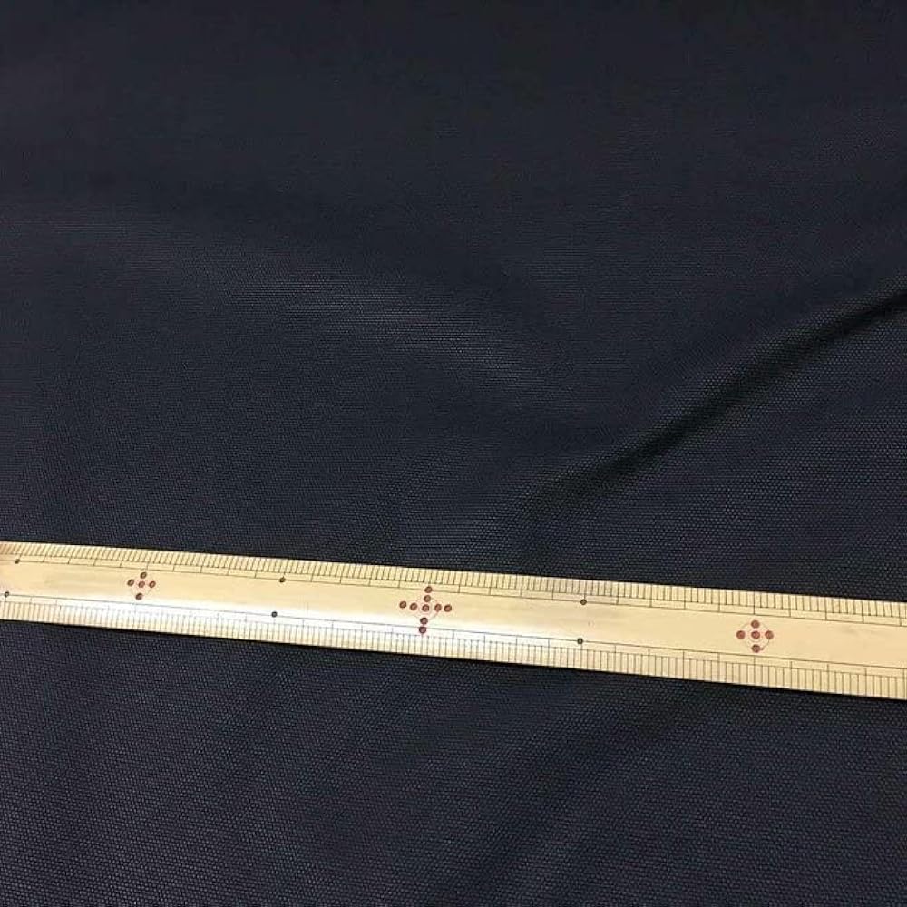 Fujin Club Made in Japan Versatile Thick and Durable No. 8 Canvas 100% Cotton (Black, 110cm Width x 3m)