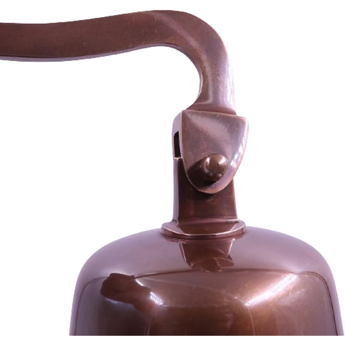 The Metal Magician 7" Solid Brass Wall Mounted Ship Hanging Bell Antique Brass Bell for Reception School Outdoor Indoor Dinner Church