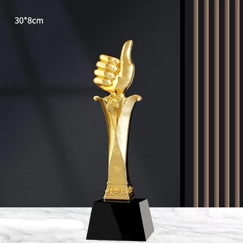 "Like" mark award trophy celebration winner prize item premium sports event tournament party prop trophy luxury winner cup