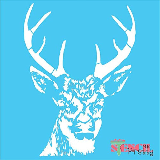 Stag Head Stencil - Country Deer Template DIY Vintage Furniture Wall Art Stag Multipack (S, M, L) SMP-G40-S-M-L