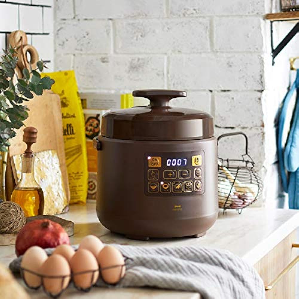 BRUNO Electric Pressure Cooker Occasional Home Appliance, Lazy Cooking, Multi-Pressure Cooker, Mother's Day, Birthday, BOE058-BR Brown