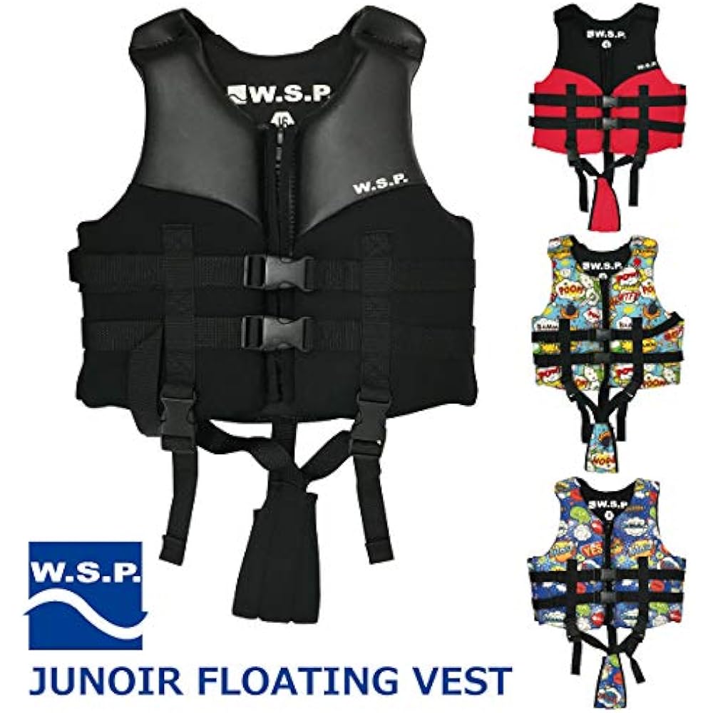 W.S.P. Floating Vest for Juniors Marine Vest for Children Swimming Aid Marine Sports RED