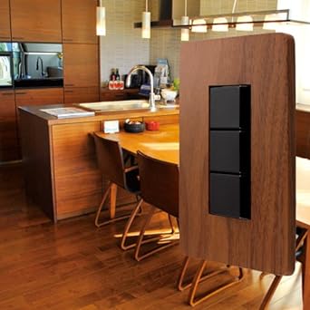 Sugatsune Industries Switch Outlet Plate (Premium Wood RD) Natural Wood Walnut PXP-WR01-WN