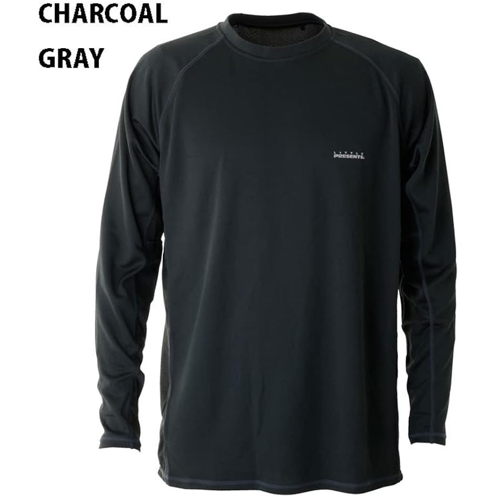 LITTLE PRESENTS Stretch Mesh Dry Long T-18 Charcoal Gray L