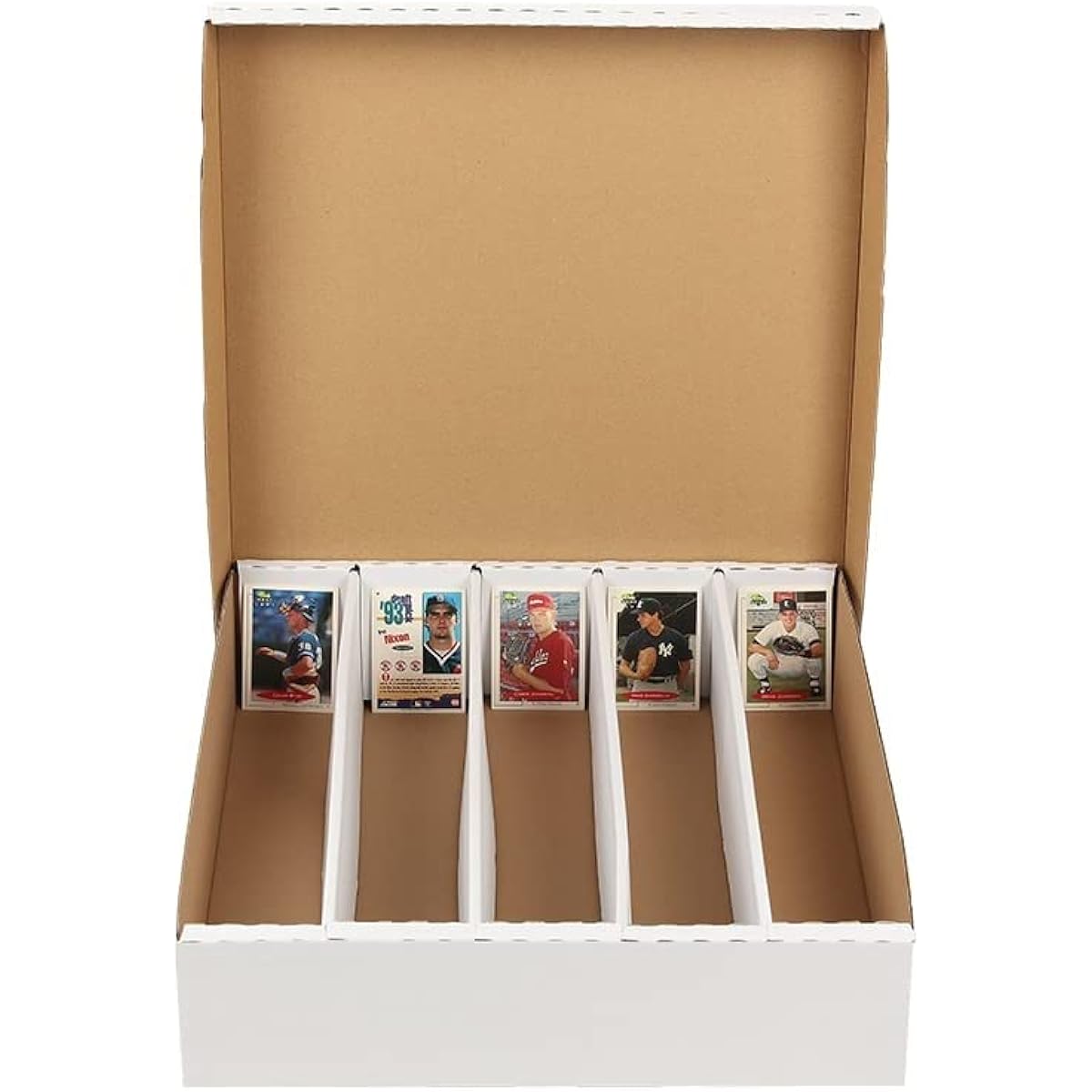 GRAND ORANGE Card Storage Box Holds 5000 Cards Sports Trading Card Cardboard Holder Container