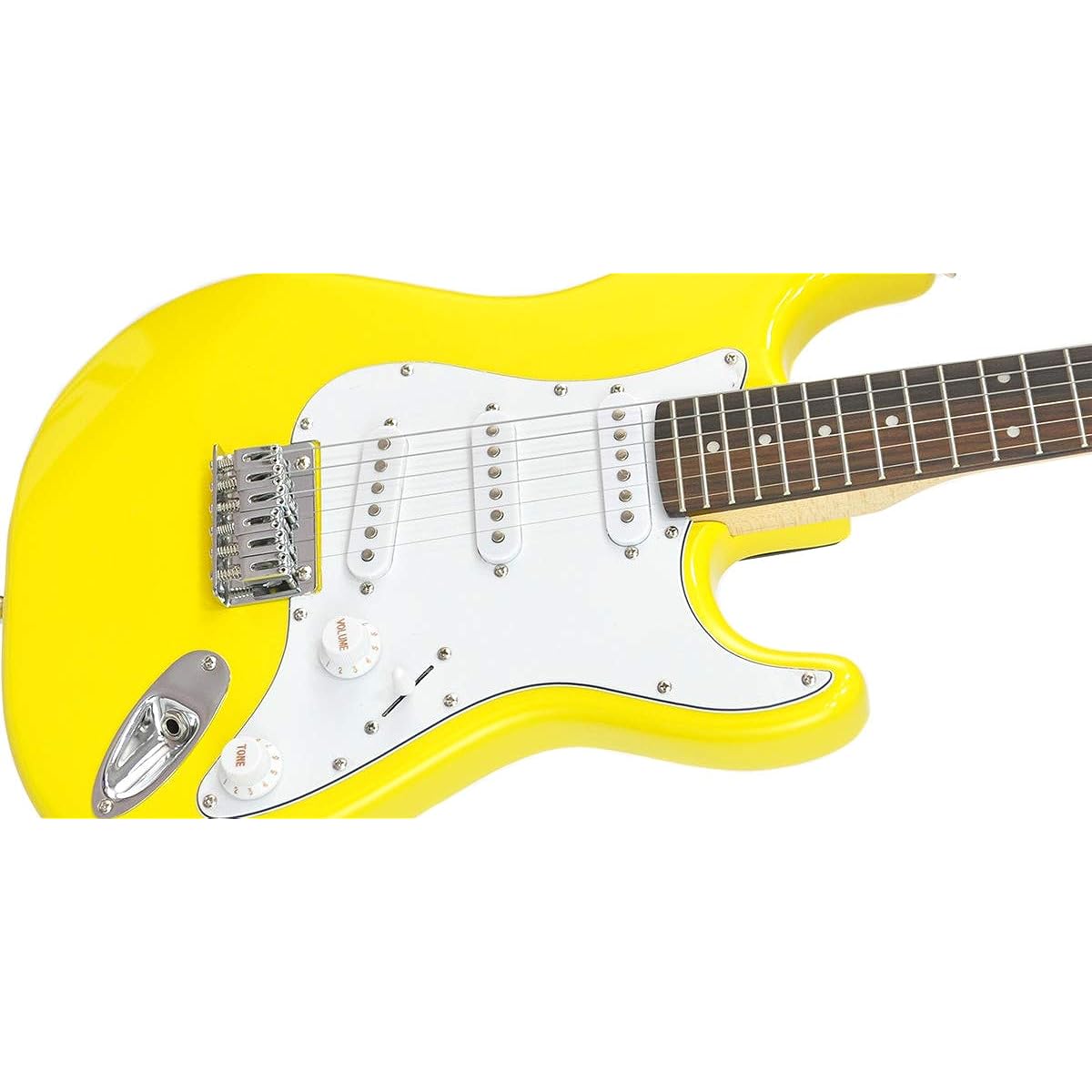 PLAYTECH ST025 YELLOW Electric Guitar 570mm Scale Mini Guitar