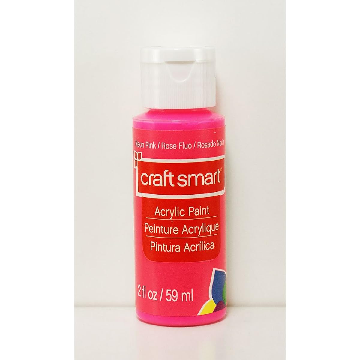 Craft Smart Acrylic Paint 2 fl oz. 1 Bottle of 40+ Colors. Pink 1001