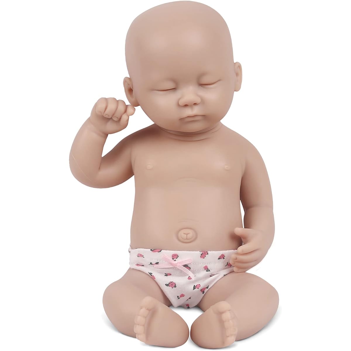 IVITA 15" Lifelike Full Silicone Reborn Baby Doll Girl Non-Vinyl Doll Newborn Baby Doll Realistic Baby Doll (Unpainted)
