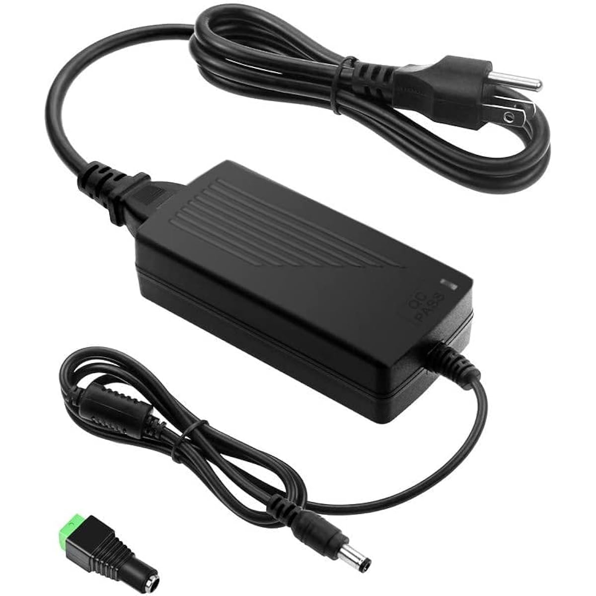 MTYTOT 12V 5Amp Power Adapter 100V-240V AC to DC 12 Volt 5A 3Amp 2A 1A AC/DC Power Adapter Supply Transformer 5.5mmX 2.5mm 2.1mm Plug for 12V LED Strip Light Security Camera