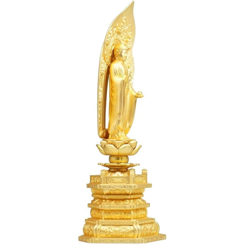 Yakushi Nyorai 23.5cm Gold-plated Alloy [Buddha Statue] (23.5cm)