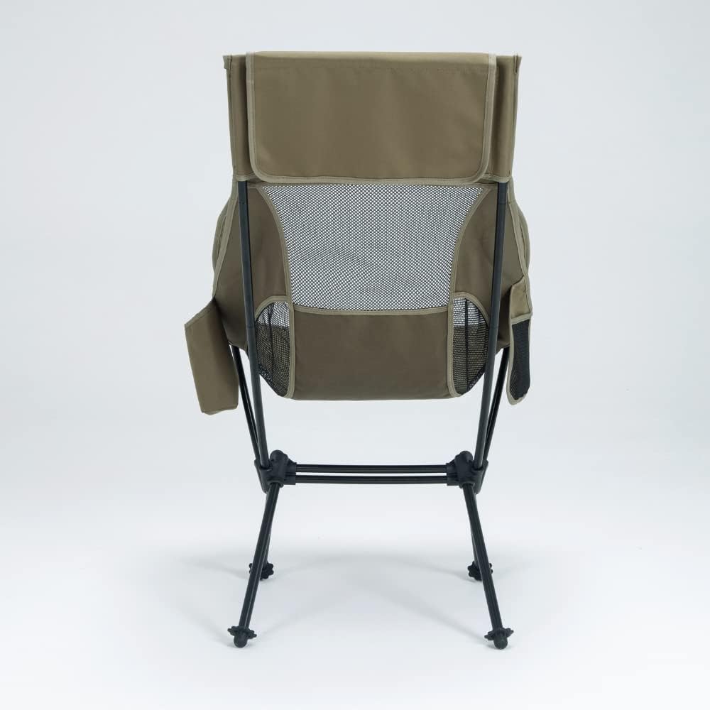 DOKICAMP Outdoor Chair High-Back 7075 Chair Camping "CHAIR UNL P1" (Khaki)