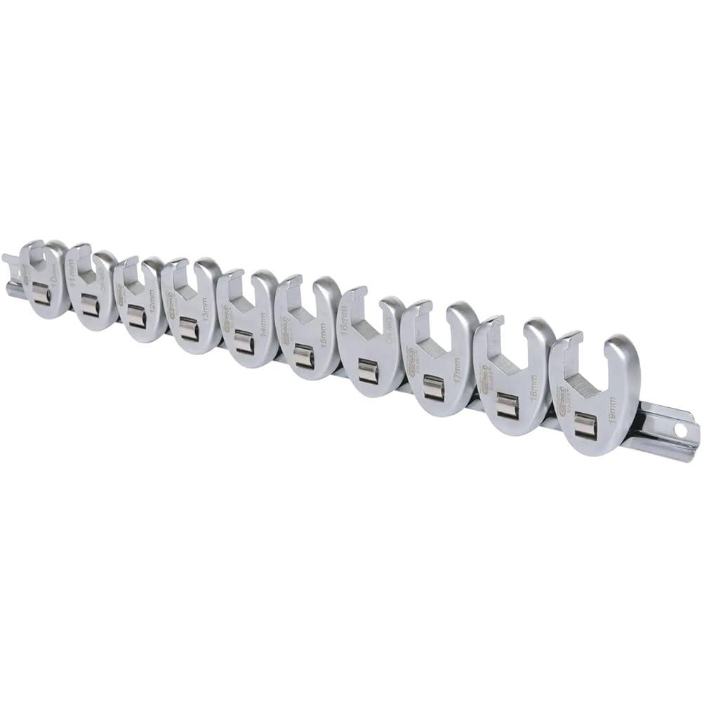 KS TOOLS 3/8" Crawfoot wrench hexagonal set 10 pcs 913.3800