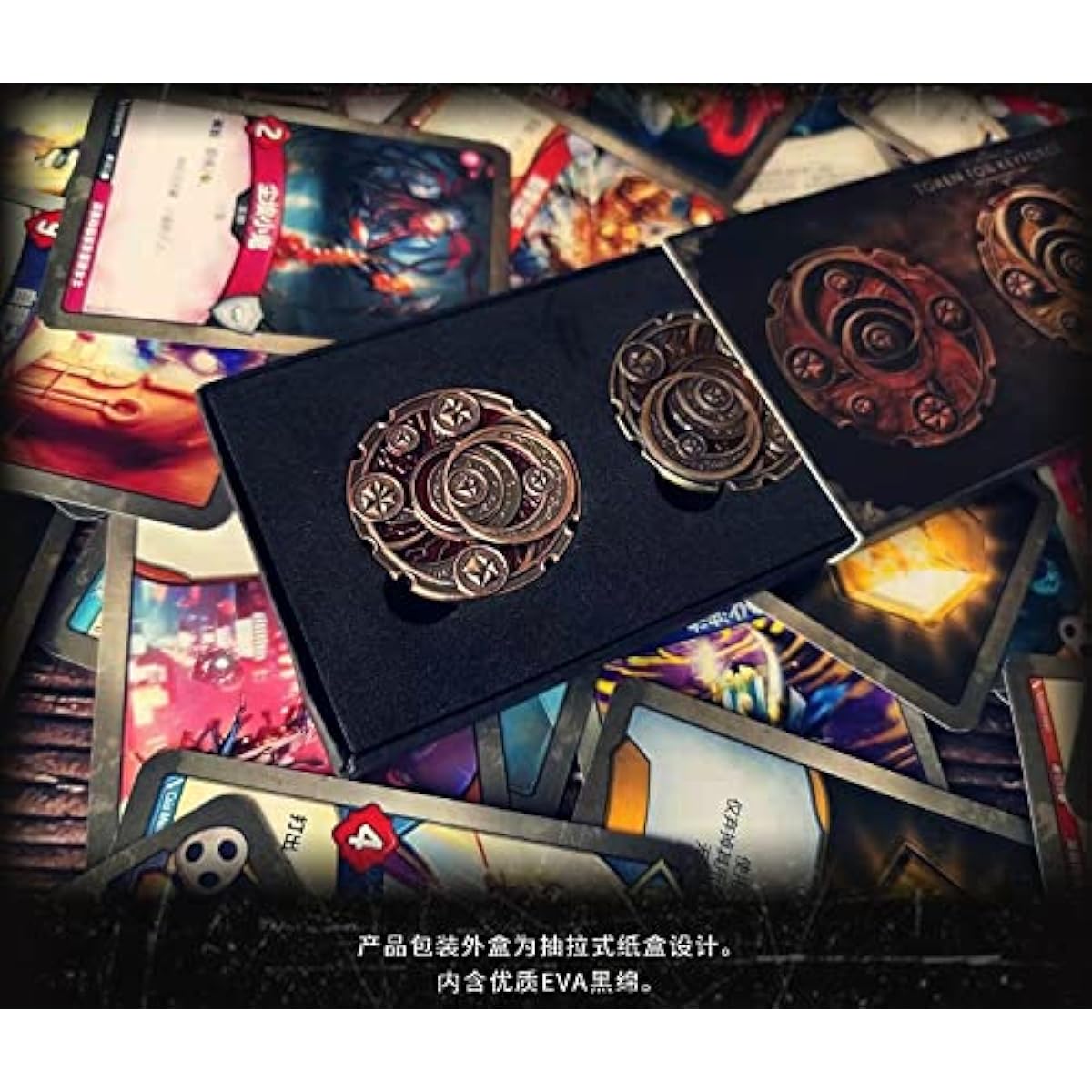 TAOYATAO Keyforge Key Metal Coin Board Game Accessories Indicator Fantasy Metal Coin (Set of 3)