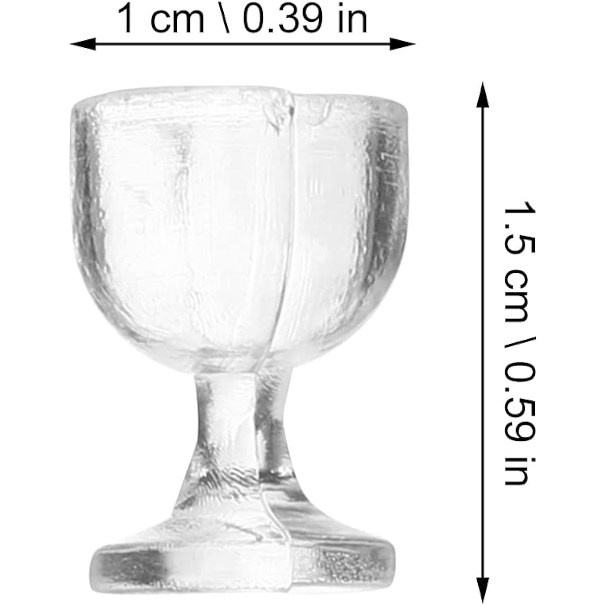 LOGOFUN Dollhouse Miniature Wine Glasses, 40pcs 1:12 Scale Drinking Cups Round Bottom Glasses Kitchen Accessories Decoration