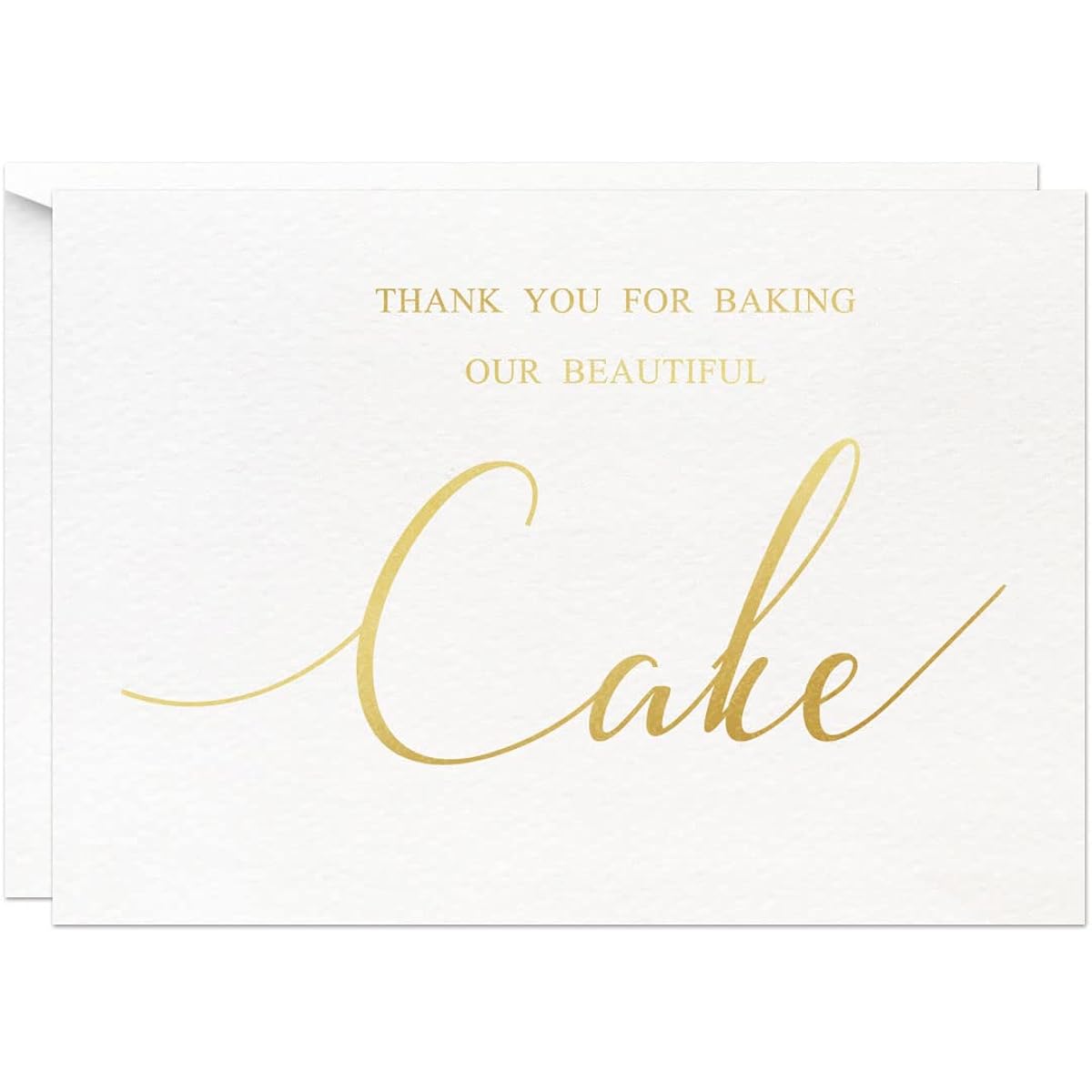 MAGJUCHE Cake Barker Wedding Vendor Thank You Card Gold Foil for Cake Card