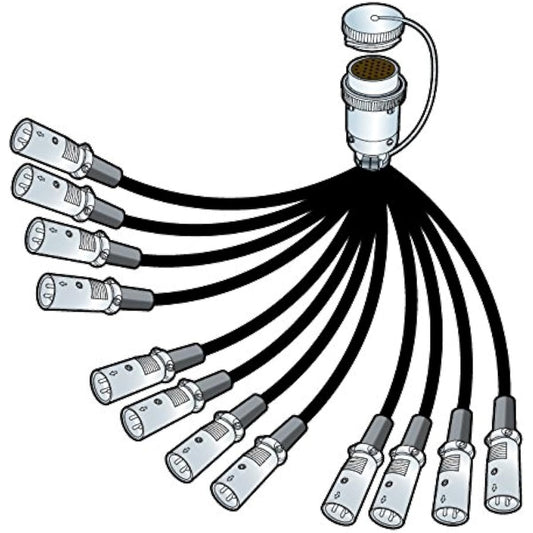 12S2N1 (CANARE) Multi-cable separate cord 1.5m 12ch 1 piece