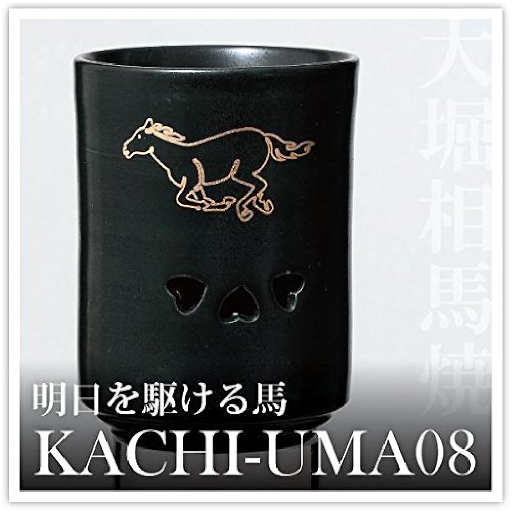 Ohori Soma Ware Matsunaga Kiln KACHI-UMA08 by Satomi Nakano 60th Birthday Gift Present Tea Cup Stylish Double Heat Retention