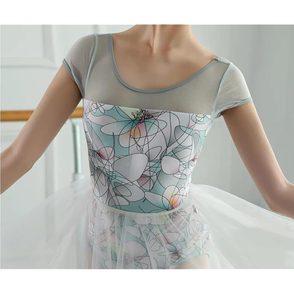 ProDance Mesh Pattern Mint Ballet Leotard Cute PLHA010M
