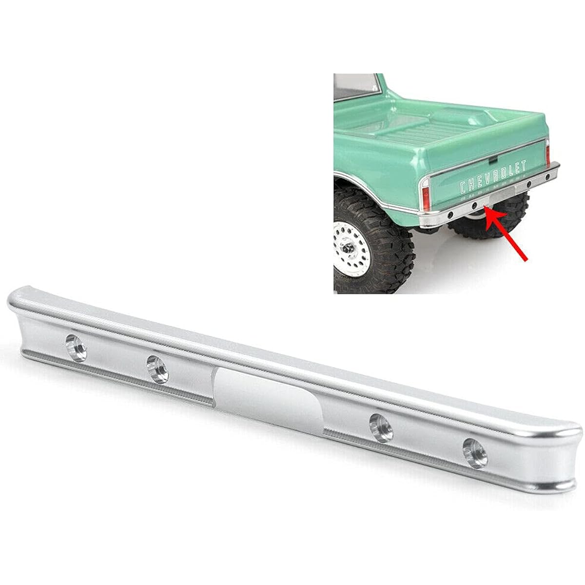 Metal Rear Bumper Upgrade Axial SCX24 AXI00001 Frame 1/24 RC Crawler Car