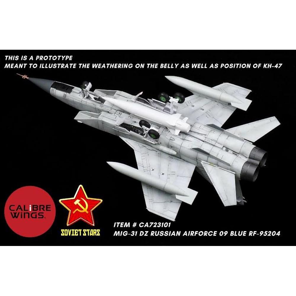 Caliber Wings 1/72 MiG31DZ Foxhound Russian Air Force Blue 09 RF95204 Finished Product