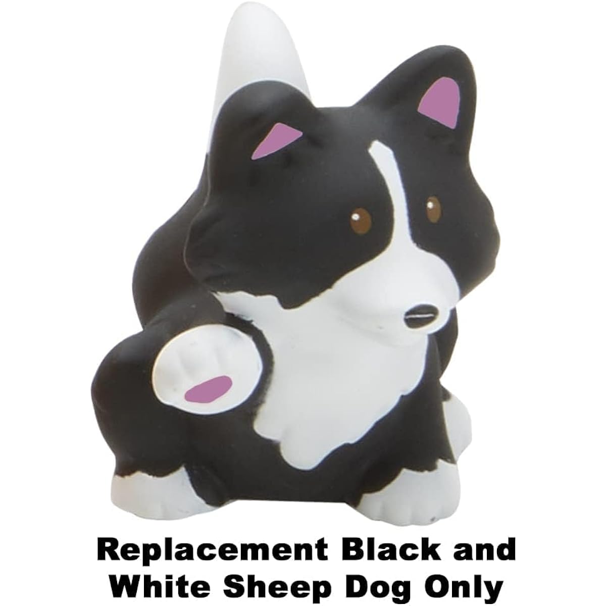 Fisher-Price Little People Nativity Set Replacement Part - N4630 ~ Black & White Sheepdog ~ Fits Many Sets