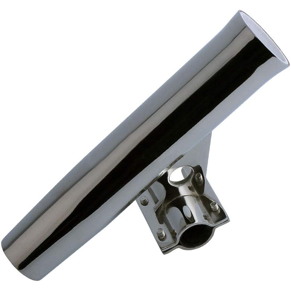 NUZAMAS Stainless Steel Fishing Rod Holder Rail Mount Clamp Mounting, 25mm Rail Mounting for Marine Grade Charter Fishing Boats