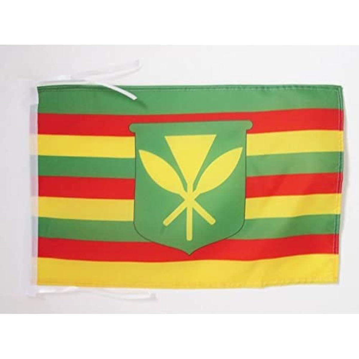 AZ FLAG Hawaii Kanaka Maori Flag 18" x 12" Cord - Small Native Hawaiian Flag 30 x 45cm - Banner 18 x 12"