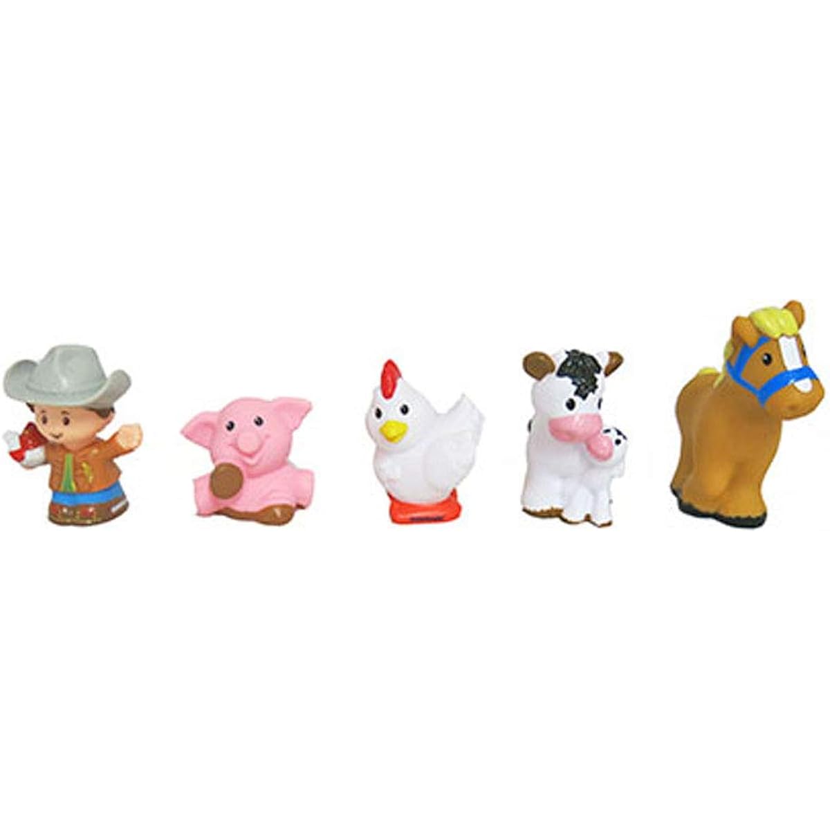 Little People Farm - Fisher-Price Animal Friends Farm DWC31 & CHJ51 ~ Replacement Figures ~ Cow Pig Horse Chicken Farmer