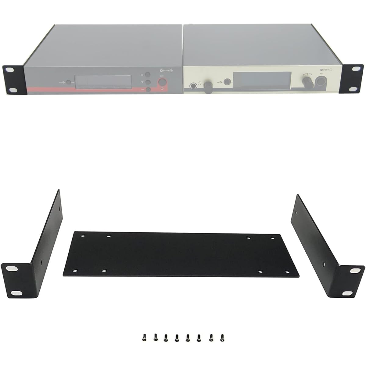 RK Rack Mount Bracket Kit Sennheiser G3 G4 ew100 135 300 335 835 845 935 945 GA3 GA4 Dual(2) Receiver 1U Standard 19" Rack Distribution