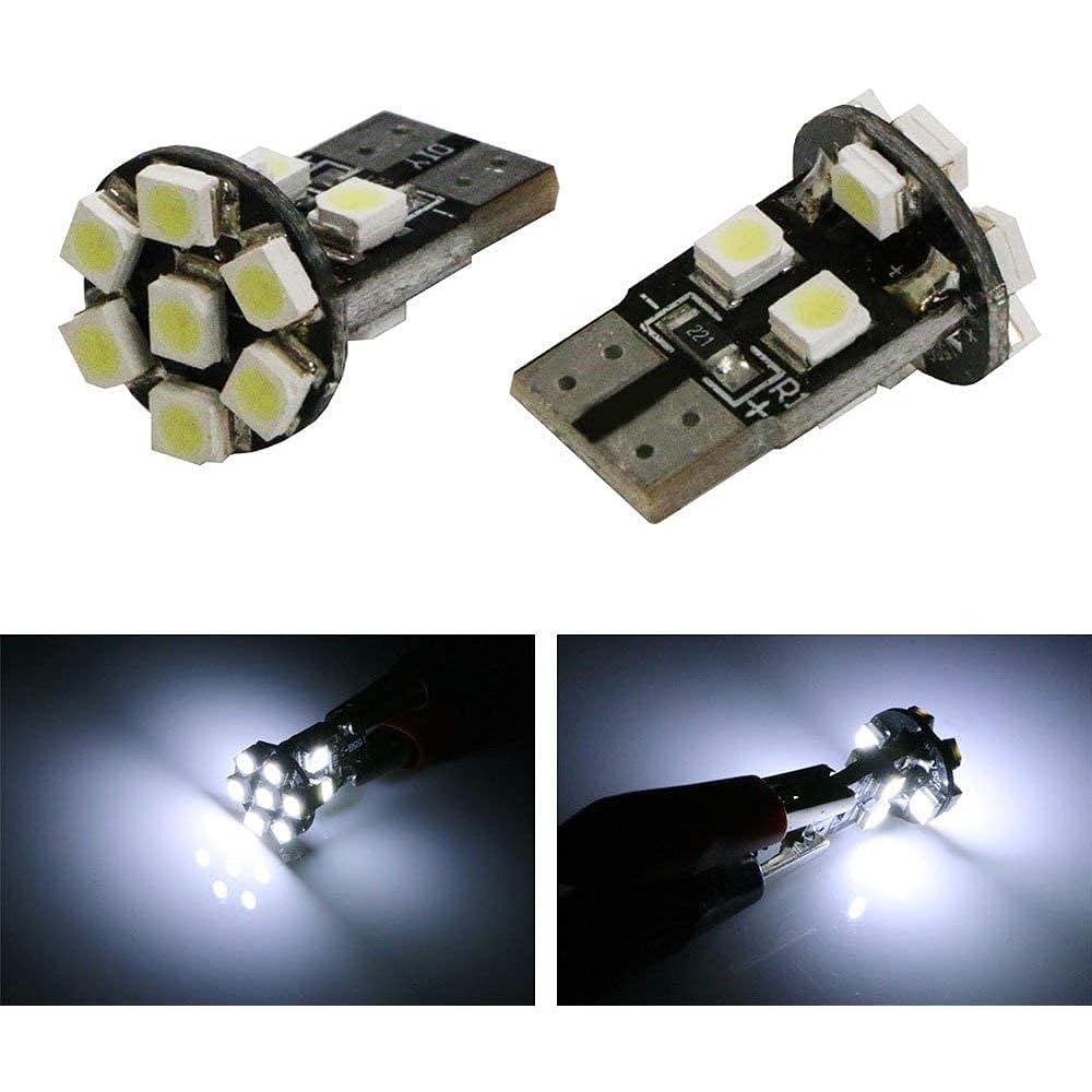 iJDMTOY 13-SMD 168 194 2825 W5W T10 LED Bulb Car Interior LED Lighting Conversion: Interior Map Dome Light, Side Door Light, License Plate Light, Parking Light, etc.