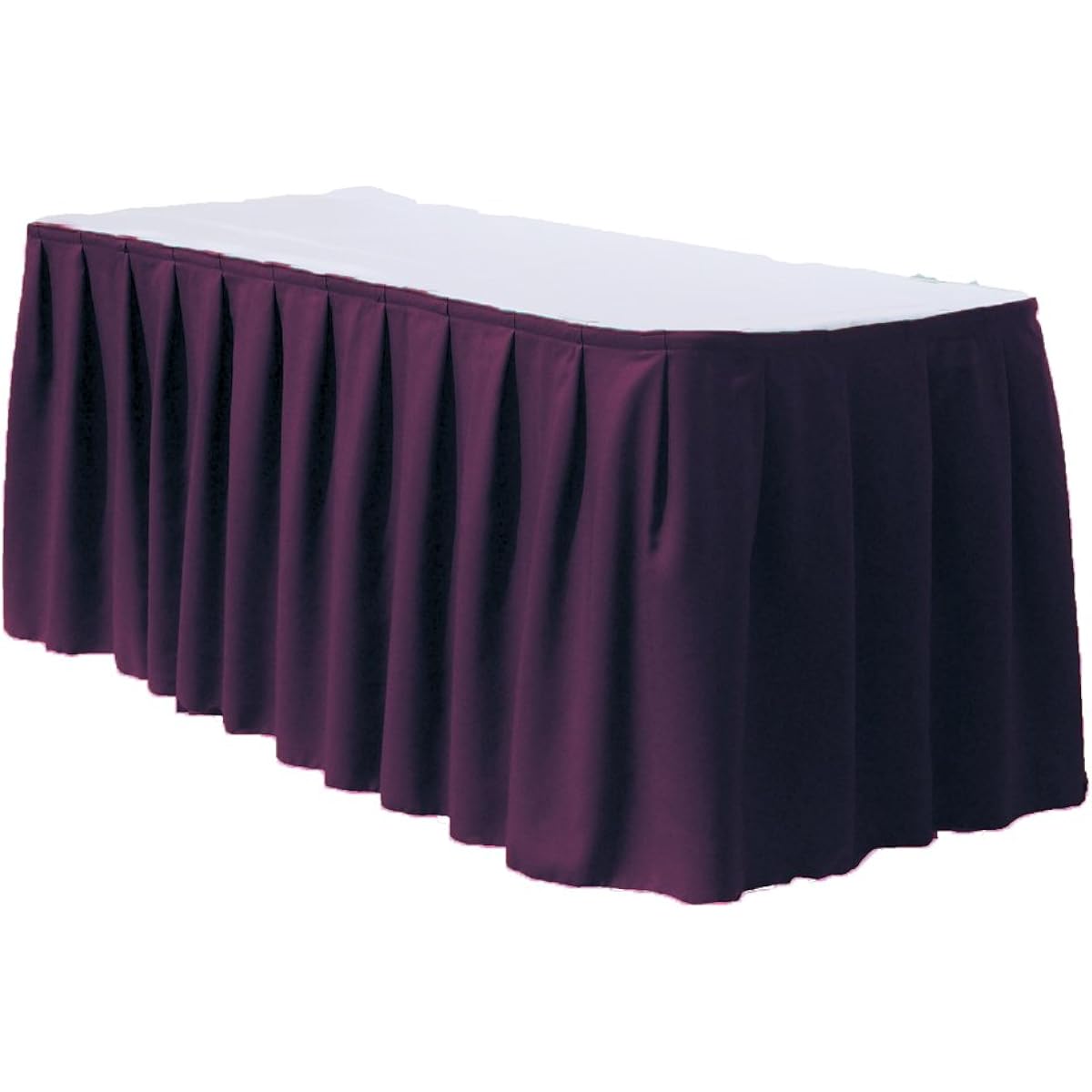 KS Linens Polyester Table Skirt, 14', Purple