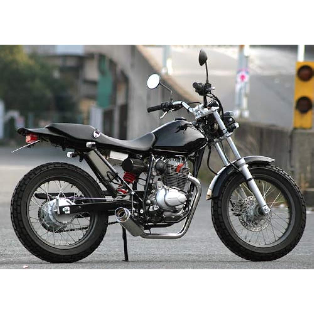Realize Honda FTR223 (BA-MC34/JBK-MC34) Compatible with 2000-2007 models Bike muffler 100φ shell muffler SUS stainless steel 3 bends (Type3) Muffler 802-001-02