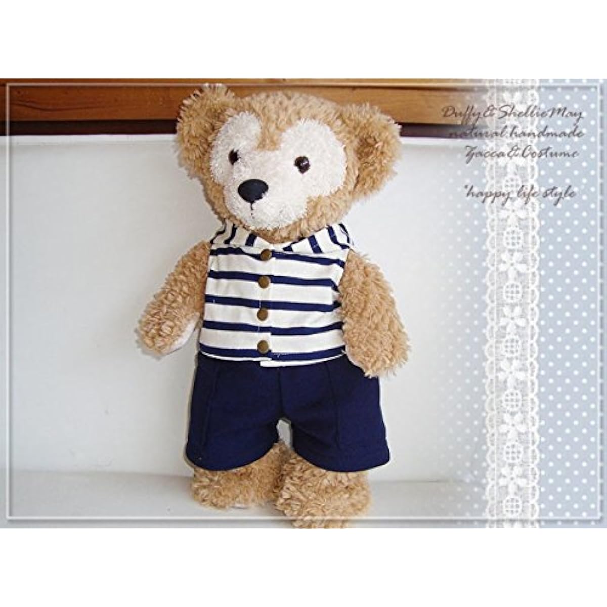 Duffy and ShellieMay Costume S Size 43cm Border! Casual Style Pair Costume Set (Navy) casualset12-outlet