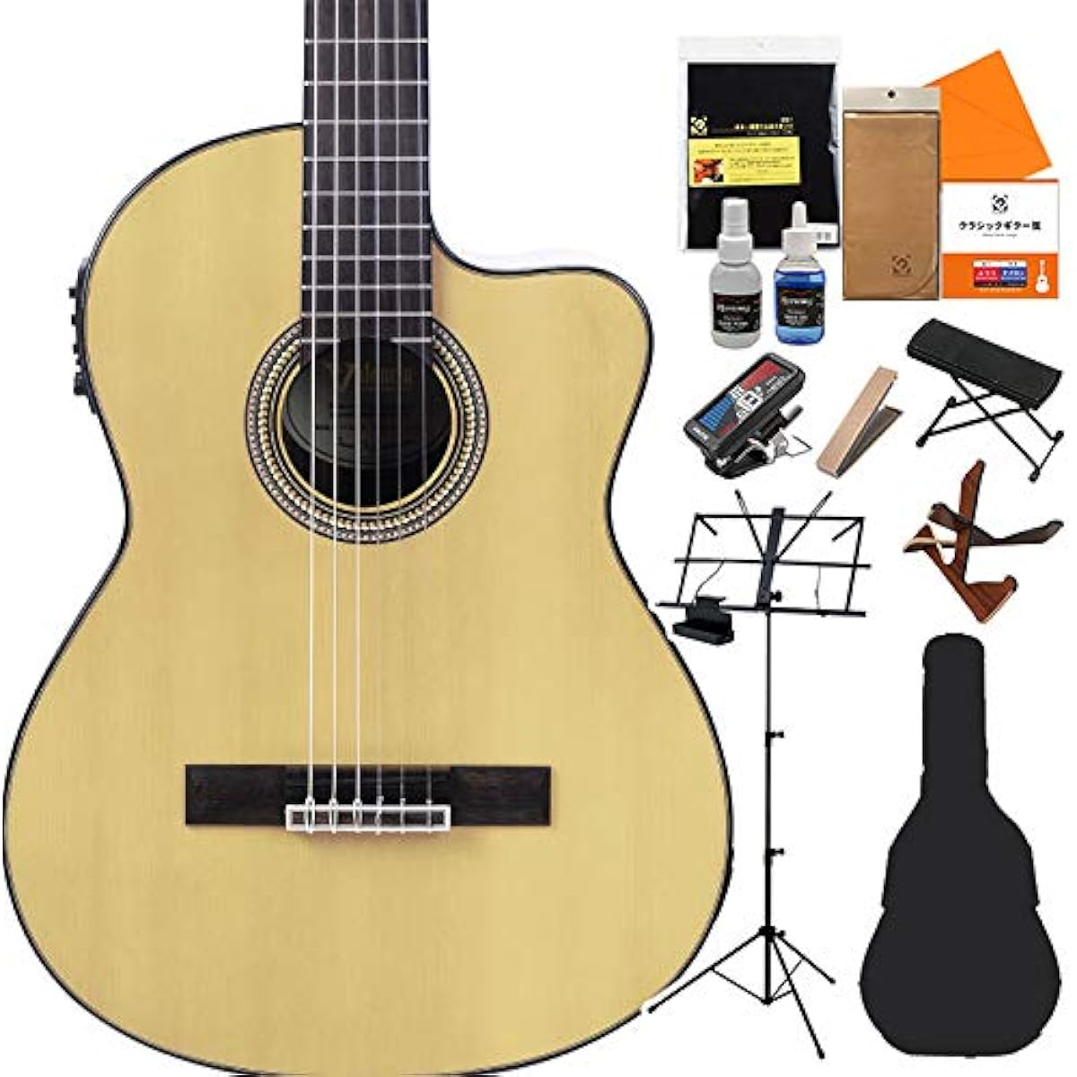 Valencia VC564CE Classical Guitar Beginner 14-piece Set, Elegant Guitar, Classical Guitar, Valencia