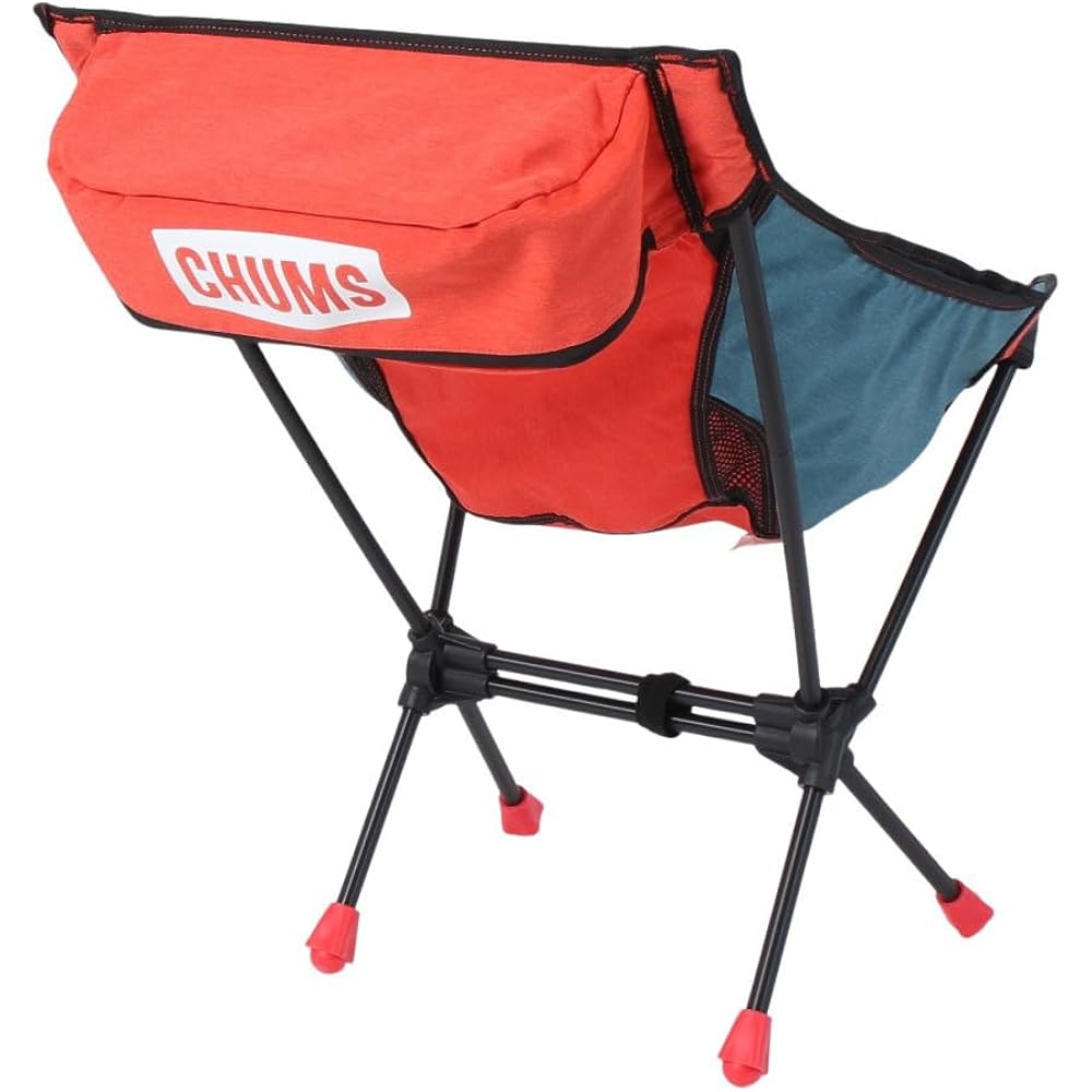 CHUMS Compact Chair Booby Footlow Chair Beige/Red H72 x W49 x D30cm CH62-1772-B044-00