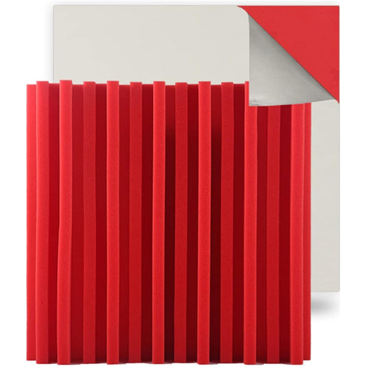 Set of 10 Acoustic Absorbing Panels, High Density Soundproofing Pads, Fireproof Noise Damping Foam for Home Office Acoustic Treatment (B 50*50*5CM) (D 50*50*5CM)